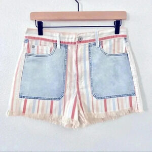 American Eagle Striped High Waisted Shorts